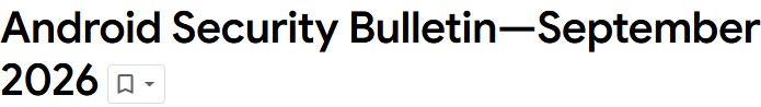 Official advisory heading: Android's September bulletin: verify the installed patch level